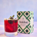 Blackberry margarita. Salt rim created with Maldon Original Sea Salt 250g pack.