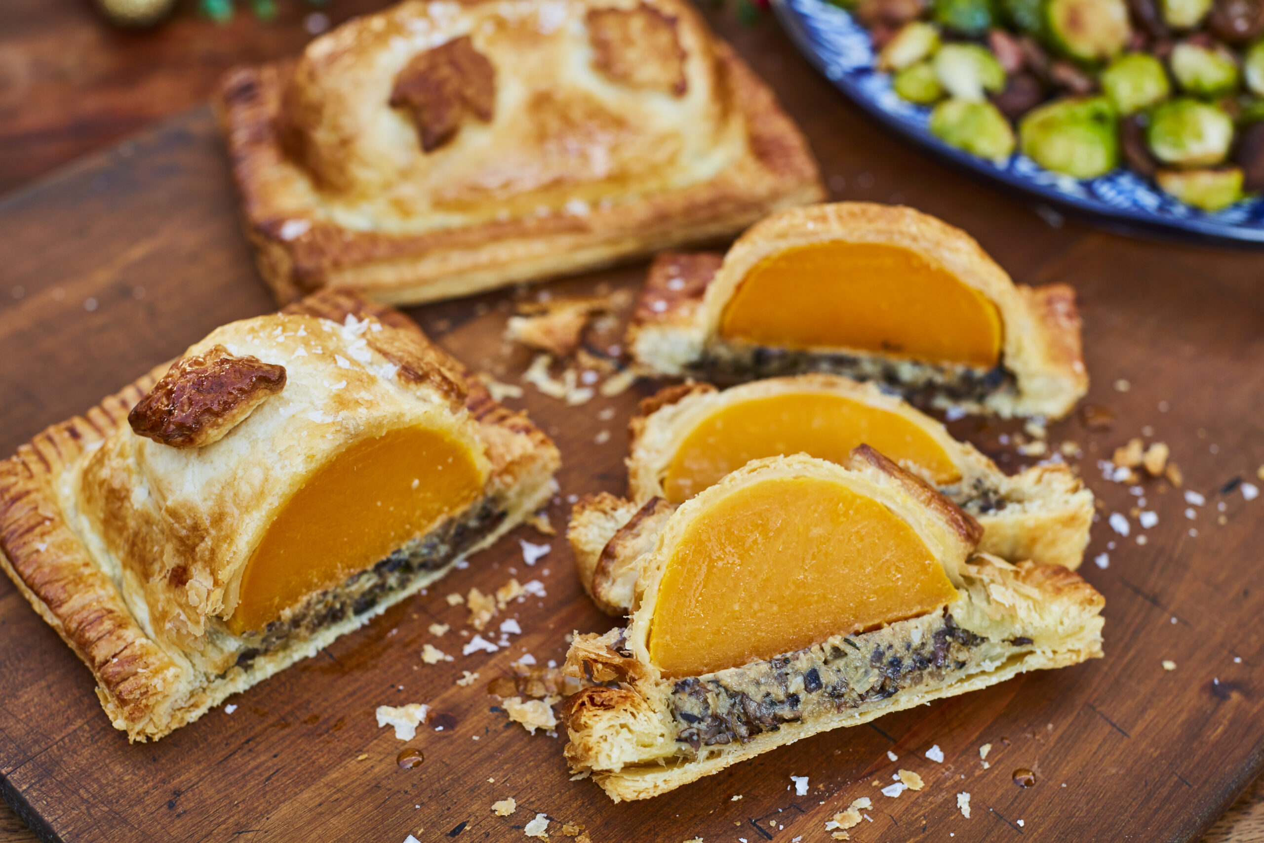 Butternut squash and mushroom wellington