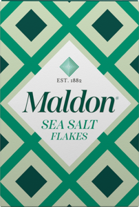 New Maldon Sea Salt Flakes packaging green
