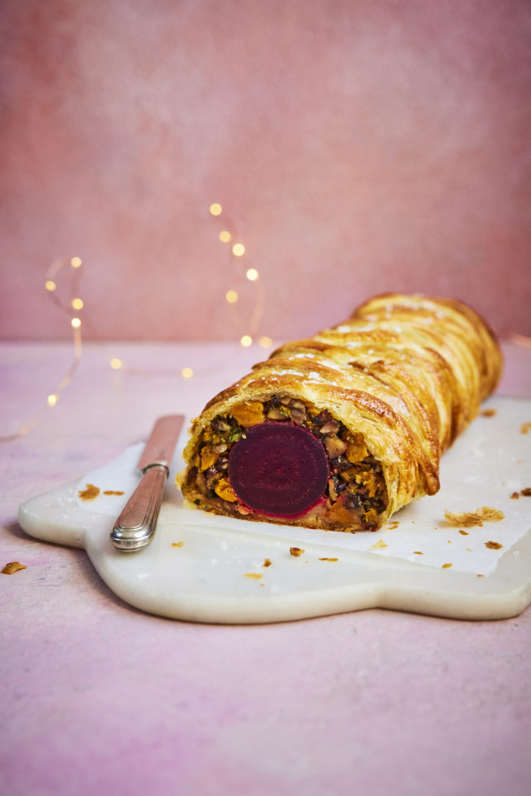 Wellington vegetariano con remolacha