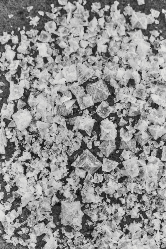Maldon's special pyramid shaped salt flakes
