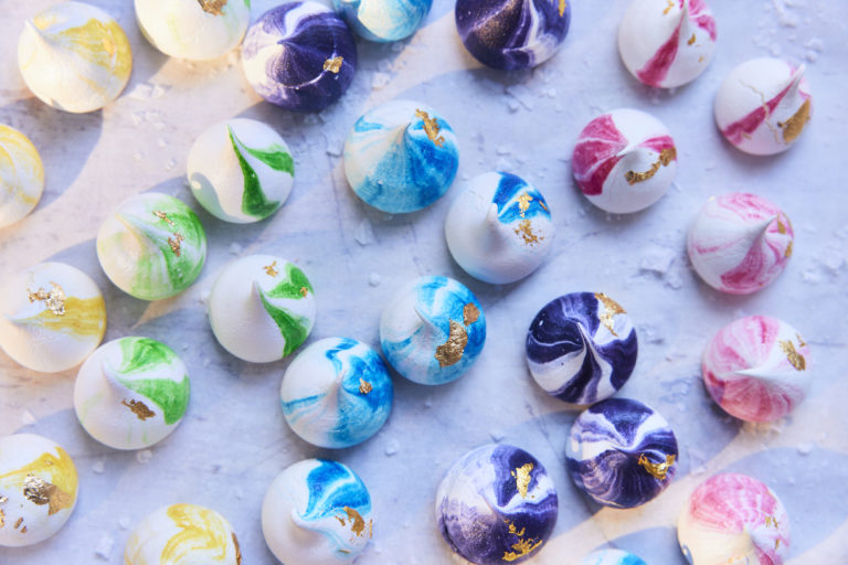 Coloured Meringue Kisses