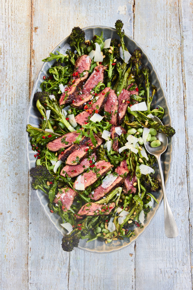 SearedSteakSaladwithPurpleSproutingBroccoli