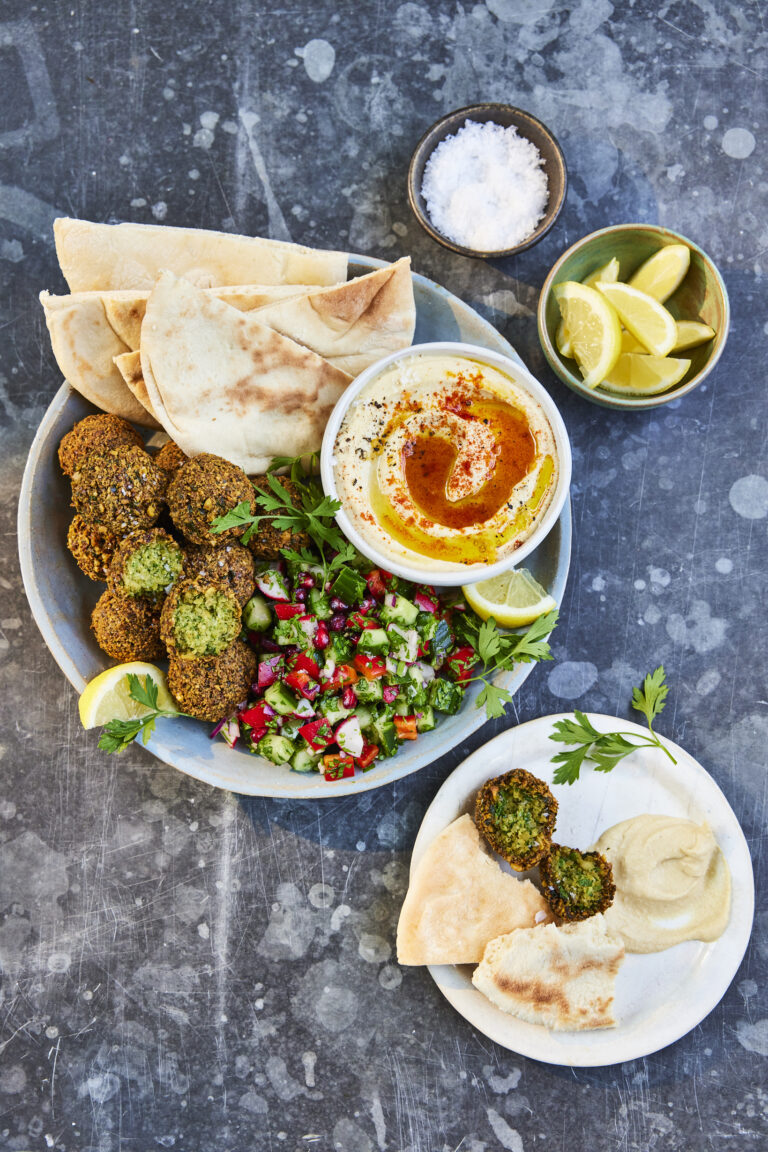 Falafel Summer Salad with Hummus