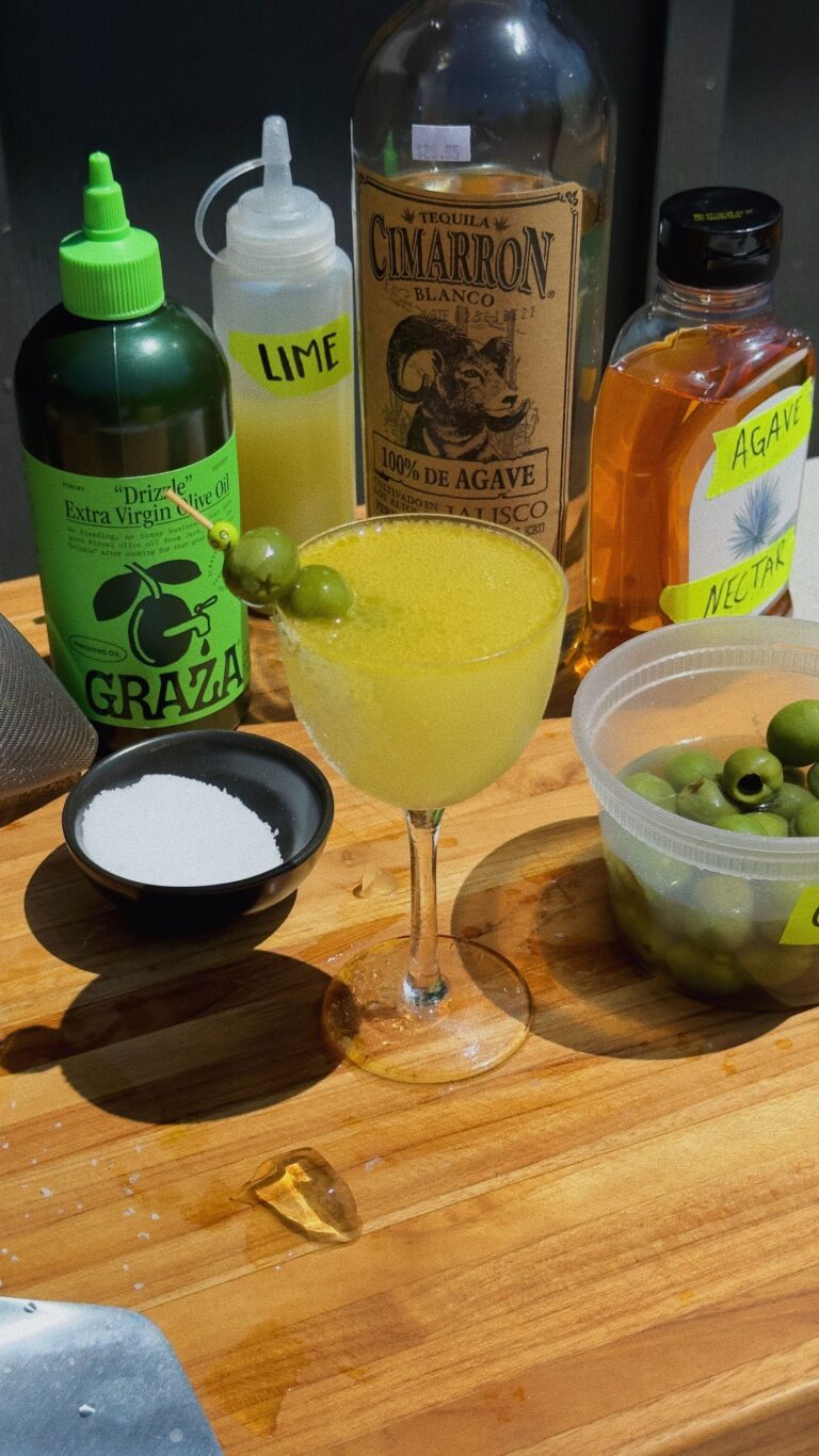 Graza Dirty Marg-tini with Maldon Salt rim