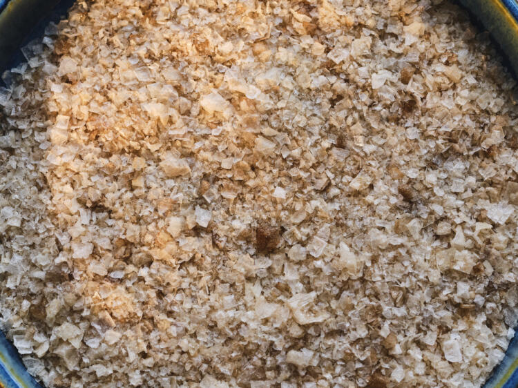 Maldon Smoked Sea Salt Flakes Close Up Shot