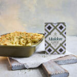 Maldon Garlic Sea Salt Flakes 100g Pack with Macaroni & Cheese