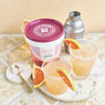 Paloma cocktail with a pink salt rim from Himalayan Pink Salt, Selected by Maldon. 1kg tub format.