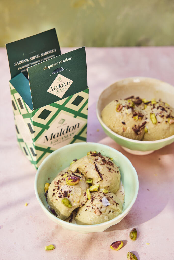 helado de pistacho