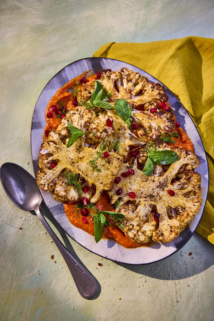 cauliflower steak with chilli salt
