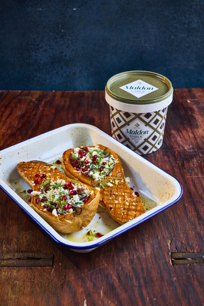 stuffed squash with garlic tub