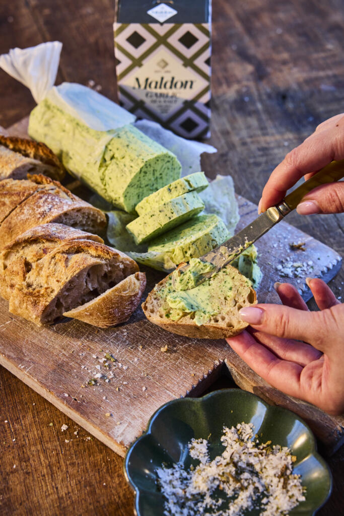 Homemade Garlic Butter with Maldon Garlic Sea Salt