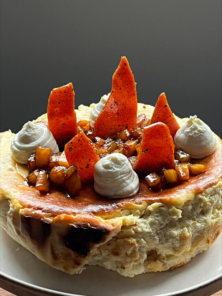 Pineapple & Coconut Basque Cheesecake