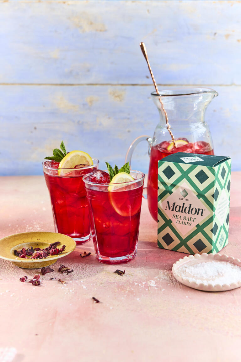 Hibiscus Drink Seasoned with Maldon Original Sea Salt