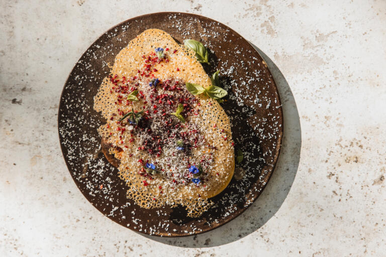CHEF MATT BURGESS AKA MATBLAK CLOUD CAKE, RASPBERRY, CORAL, CHILLI SALT