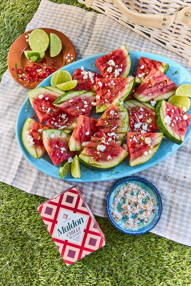 Grilled Watermelon Sliced with Maldon Chilli Sea Salt 100g Pack