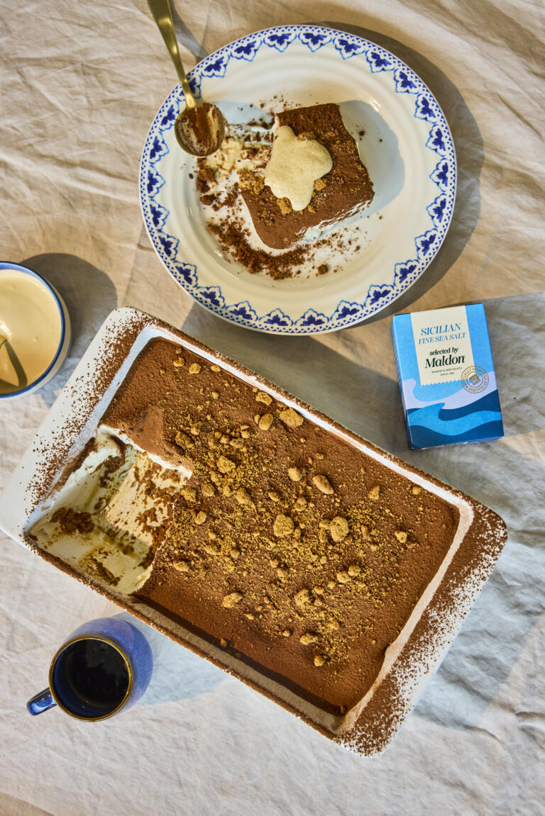 Vegan Tiramisu with Sicilian Fine Sea Salt, Selected by Maldon