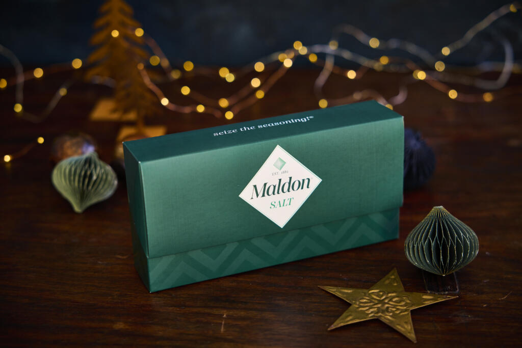 The Maldon Salt Gift Pack - Trio of Original Sea Salt 125g, Chilli Sea Salt 100g and Garlic Sea Salt 100g